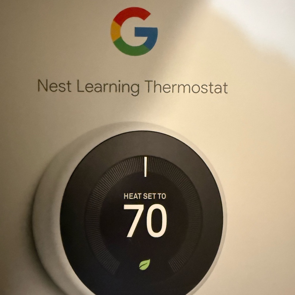 Google Nest Thermostat with Black Display